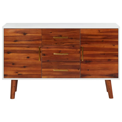 Credenza 110x35x70 cm in Legno Massello di Acacia e MDF - homemem39