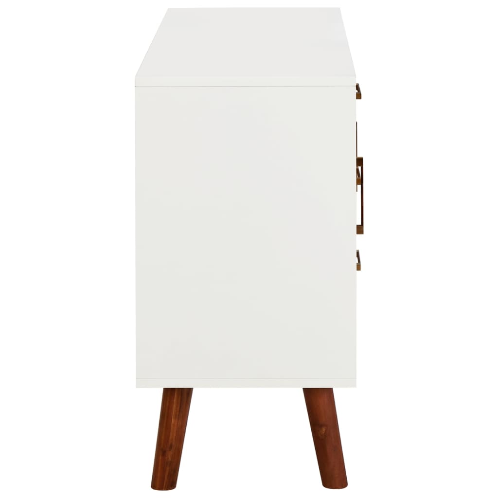 Credenza 110x35x70 cm in Legno Massello di Acacia e MDF - homemem39