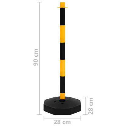 Set di Pali Stradali con Catena in Plastica di 10 m - homemem39