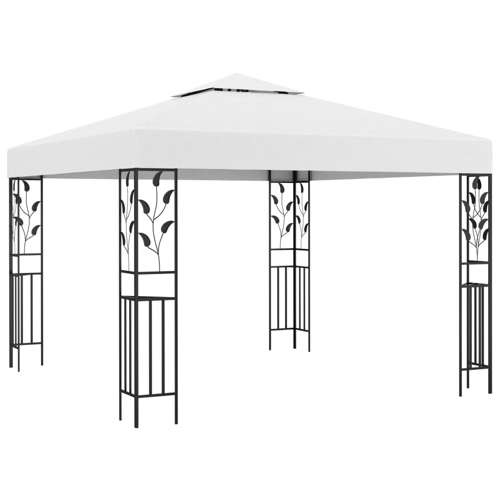 Gazebo con Luci LED a Stringa 3x3 m Bianco - homemem39