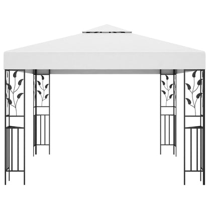 Gazebo con Luci LED a Stringa 3x3 m Bianco - homemem39