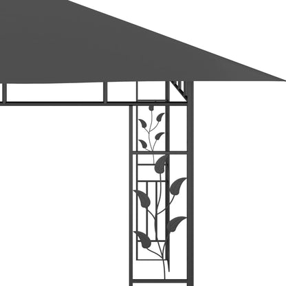 Gazebo con Zanzariera e Luci LED 4x3x2,73 m Antracite - homemem39