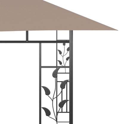 Gazebo con Zanzariera Luci LED 4x3x2,73 m Grigio Talpa - homemem39