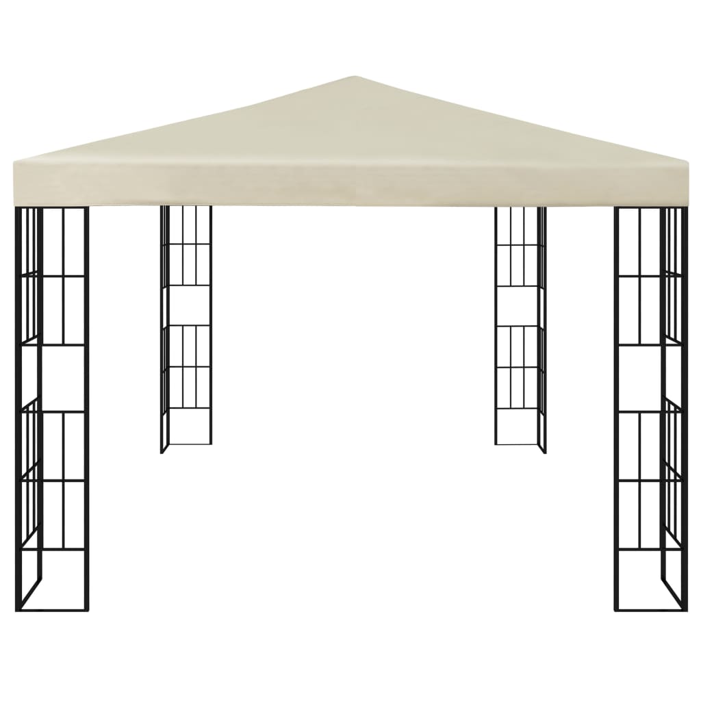 Gazebo con Stringa di Luci LED 3x4 m Crema - homemem39