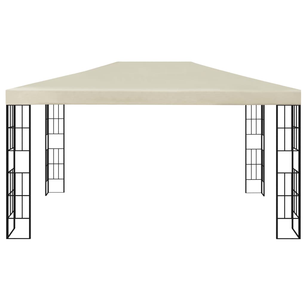 Gazebo con Stringa di Luci LED 3x4 m Crema - homemem39