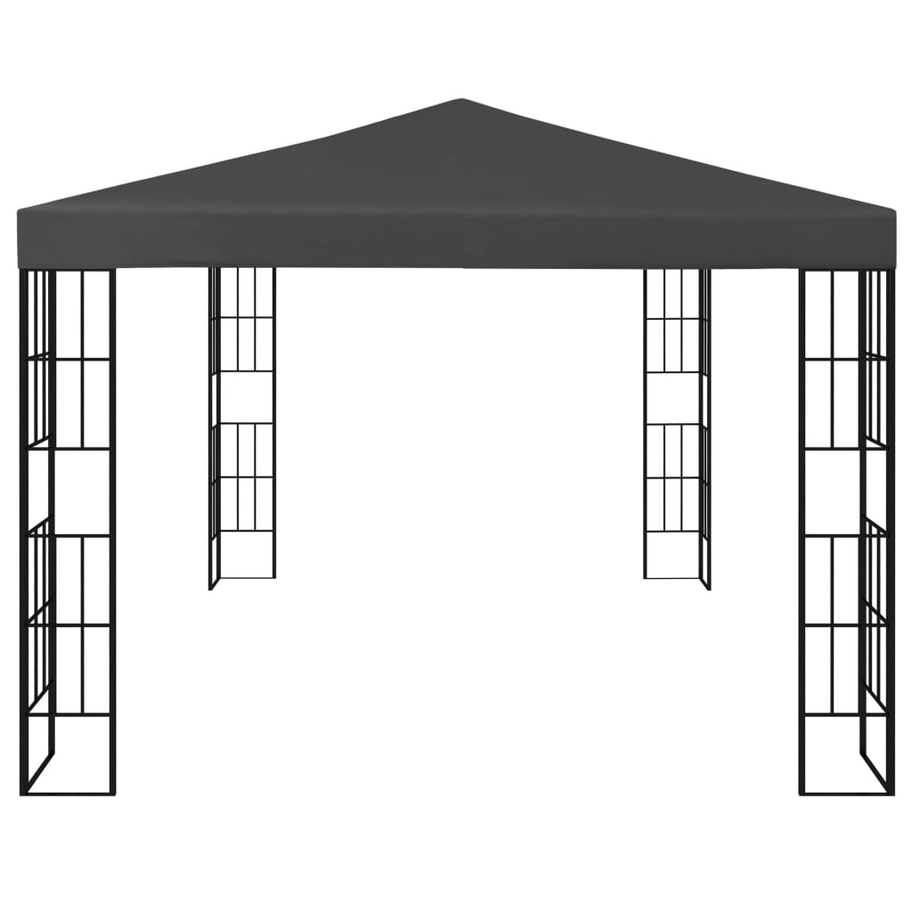 Gazebo con Stringa di Luci LED 3x4 m Antracite - homemem39