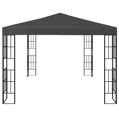 Gazebo con Stringa di Luci LED 3x4 m Antracite - homemem39