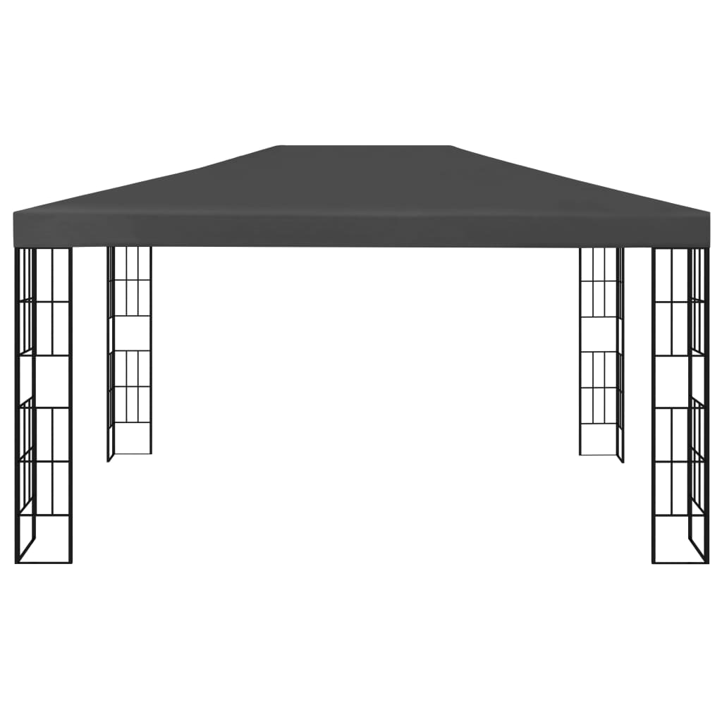 Gazebo con Stringa di Luci LED 3x4 m Antracite - homemem39