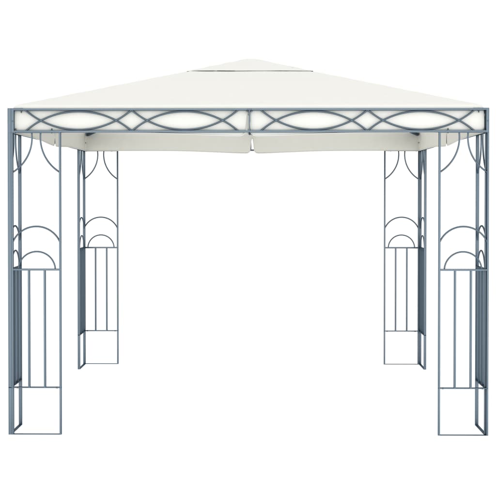 Gazebo con Stringa di Luci LED 300x300 cm Crema - homemem39