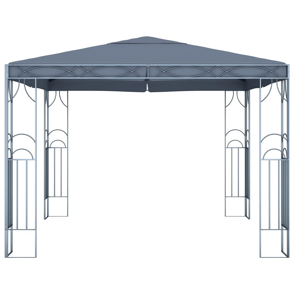 Gazebo con Stringa di Luci LED 300x300 cm Antracite - homemem39