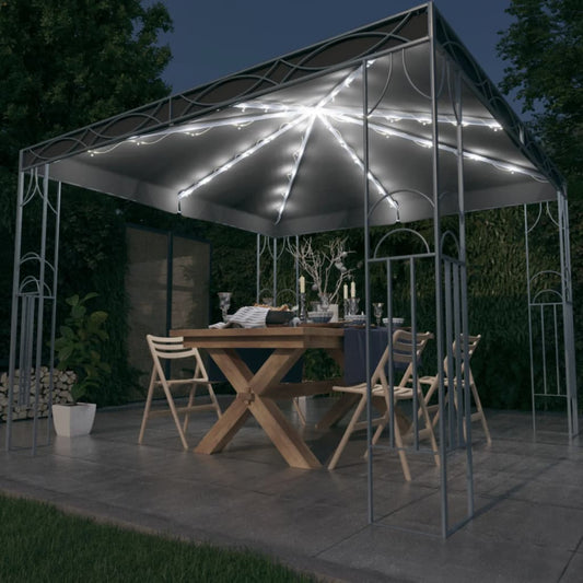 Gazebo con Stringa di Luci LED 300x300 cm Antracite - homemem39