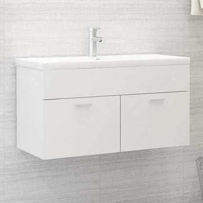 Mobile da Bagno con Lavabo Integrato Bianco in Truciolato - homemem39