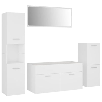 Set Mobili da Bagno Bianco in Truciolato - homemem39