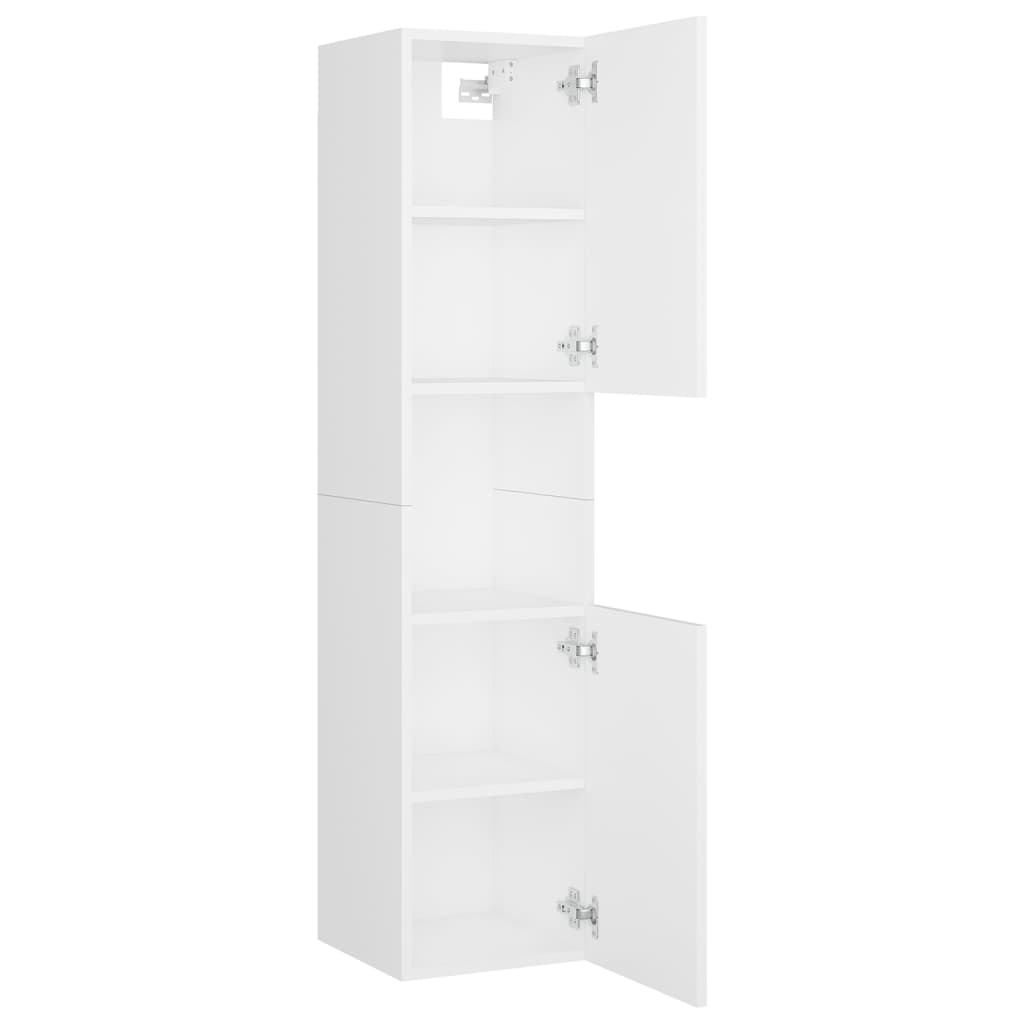 Set Mobili da Bagno Bianco in Legno Multistrato - homemem39