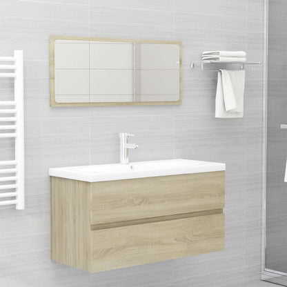 Mobile con Lavabo Integrato Rovere Sonoma in Legno Multistrato - homemem39