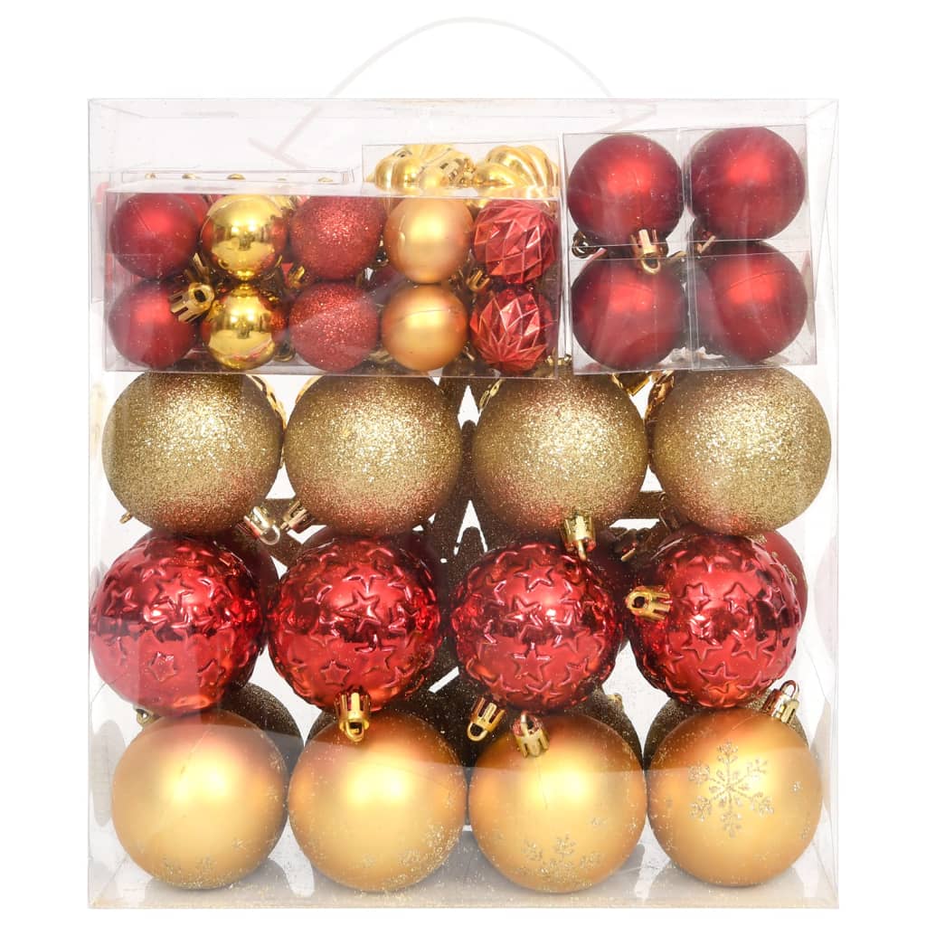 Set Addobbi di Natale 70 pz Oro e Rosso - homemem39