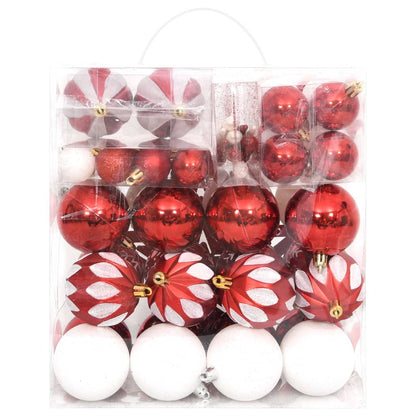 Set Addobbi di Natale 64 pz Rosso e Bianco - homemem39