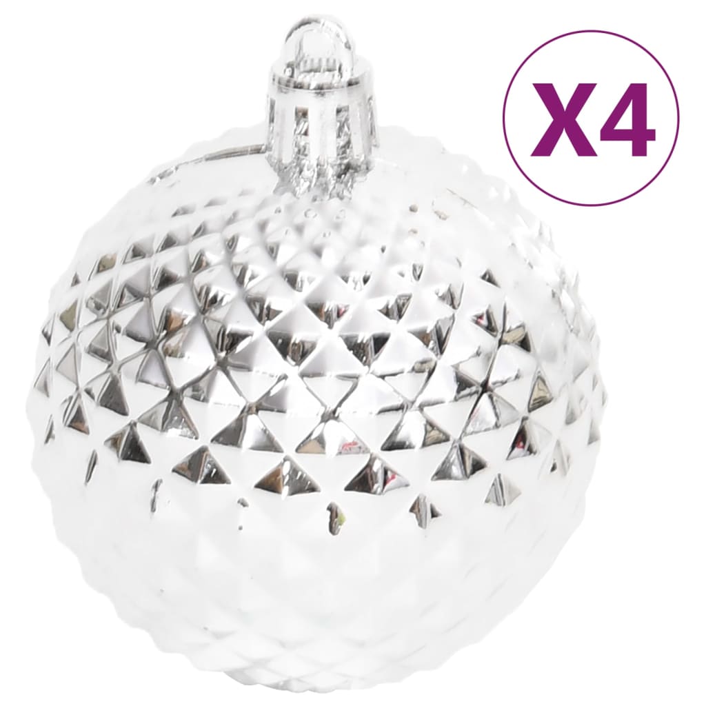 Set Addobbi di Natale 70 pz Argento e Bianco - homemem39