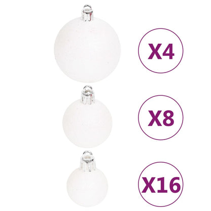 Set Addobbi di Natale 108 pz Argento e Bianco - homemem39