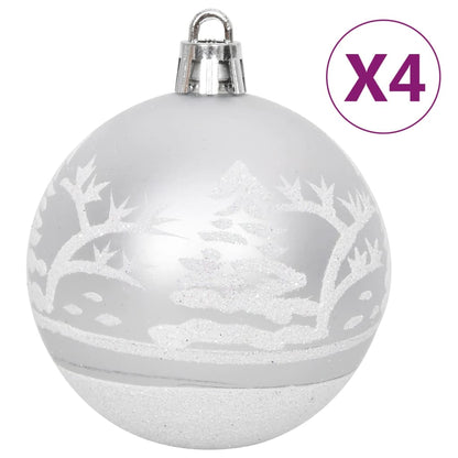 Set Addobbi di Natale 108 pz Argento e Bianco - homemem39