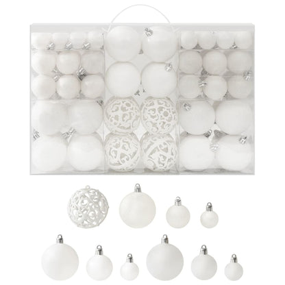 Set Palline di Natale 100 pz Bianco - homemem39