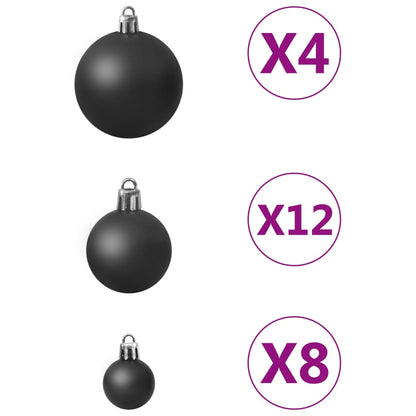 Set Palline di Natale 100 pz Nero - homemem39