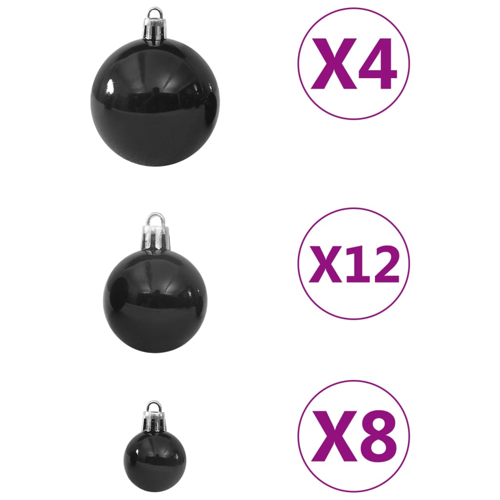 Set Palline di Natale 100 pz Nero - homemem39