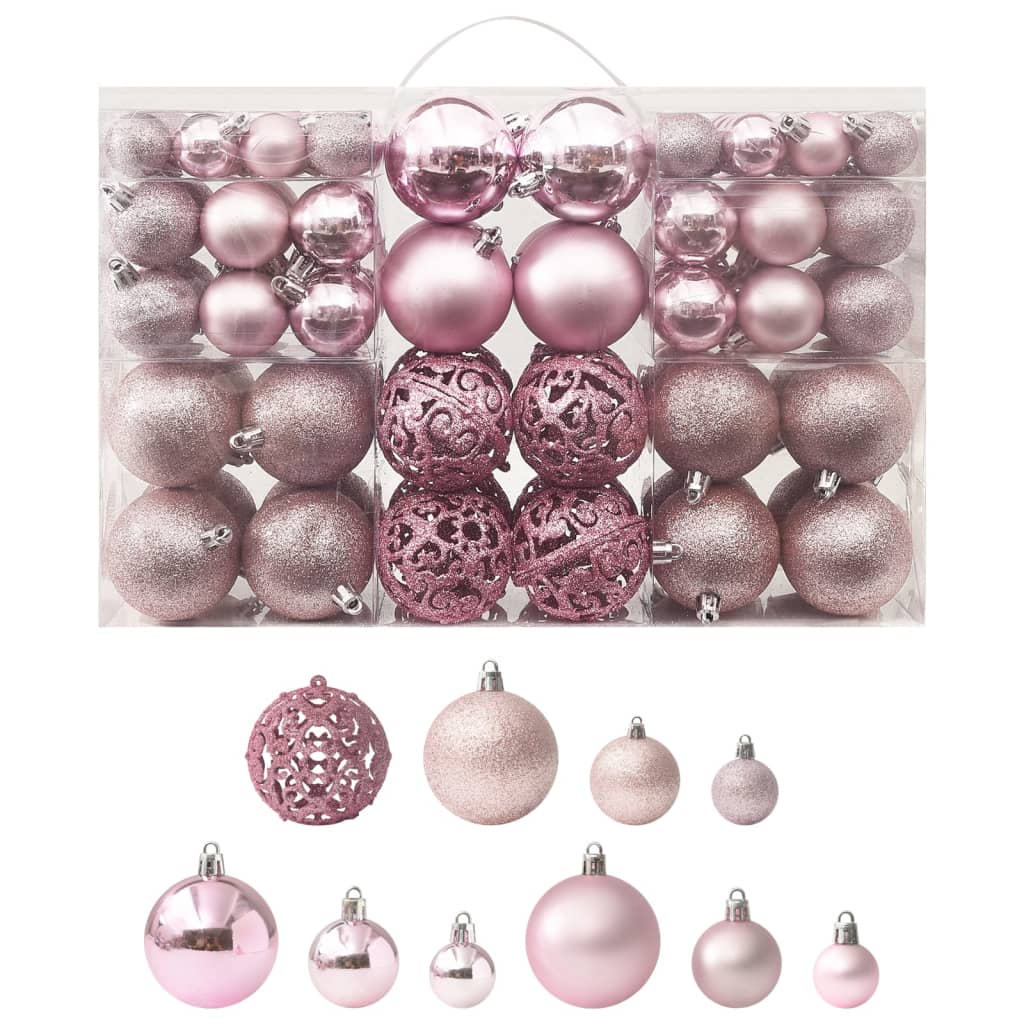 Set Palline di Natale 100 pz Rosa - homemem39