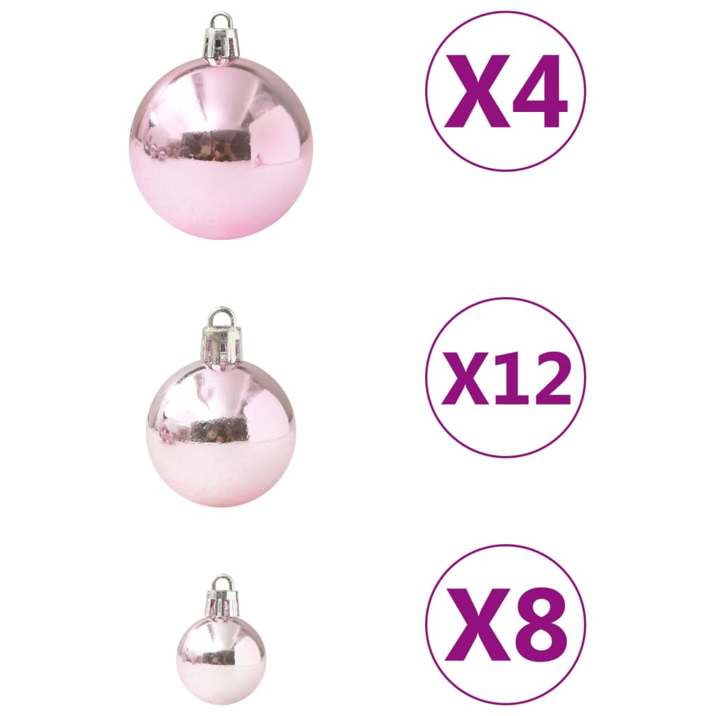 Set Palline di Natale 100 pz Rosa - homemem39