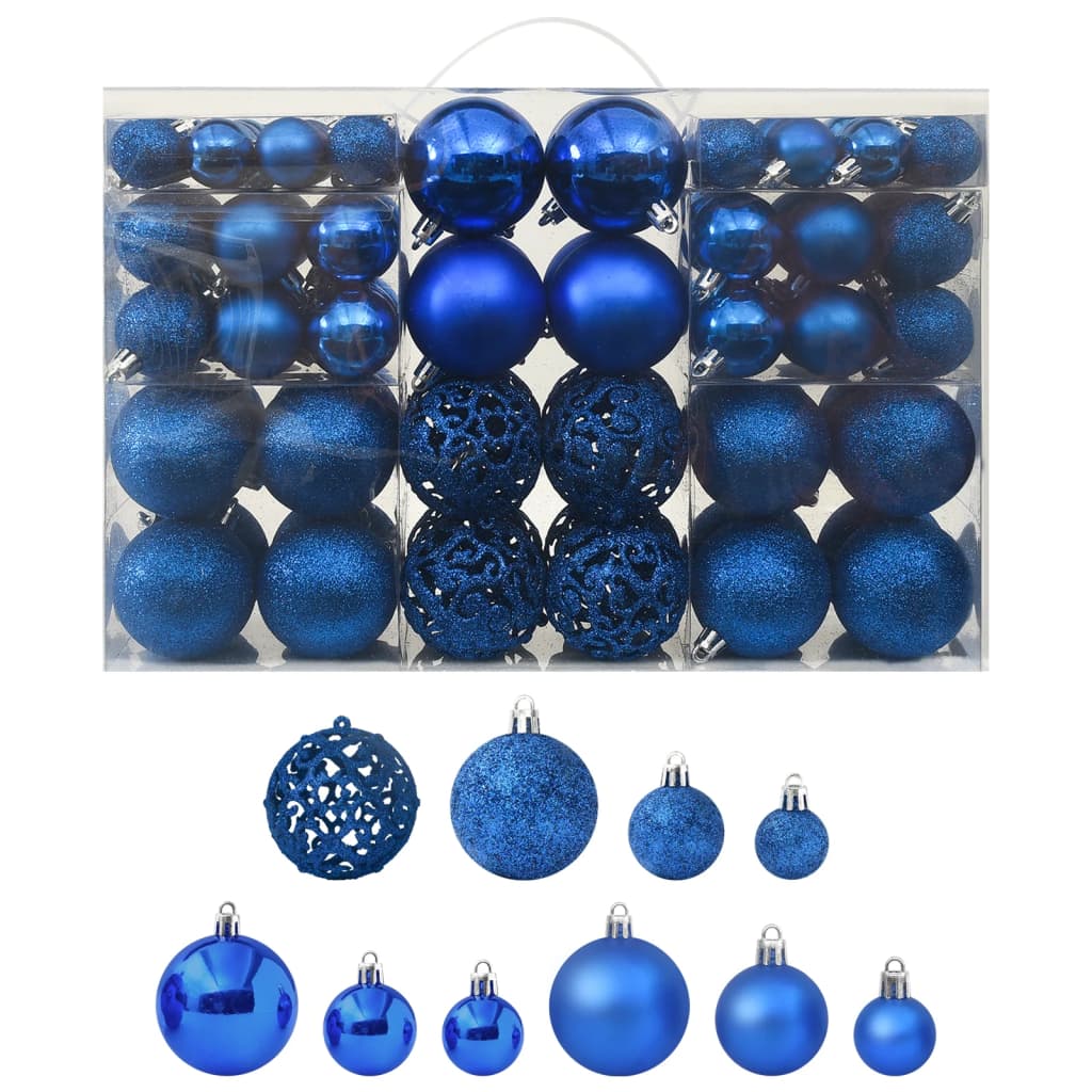 Set Palline di Natale 100 pz Blu - homemem39