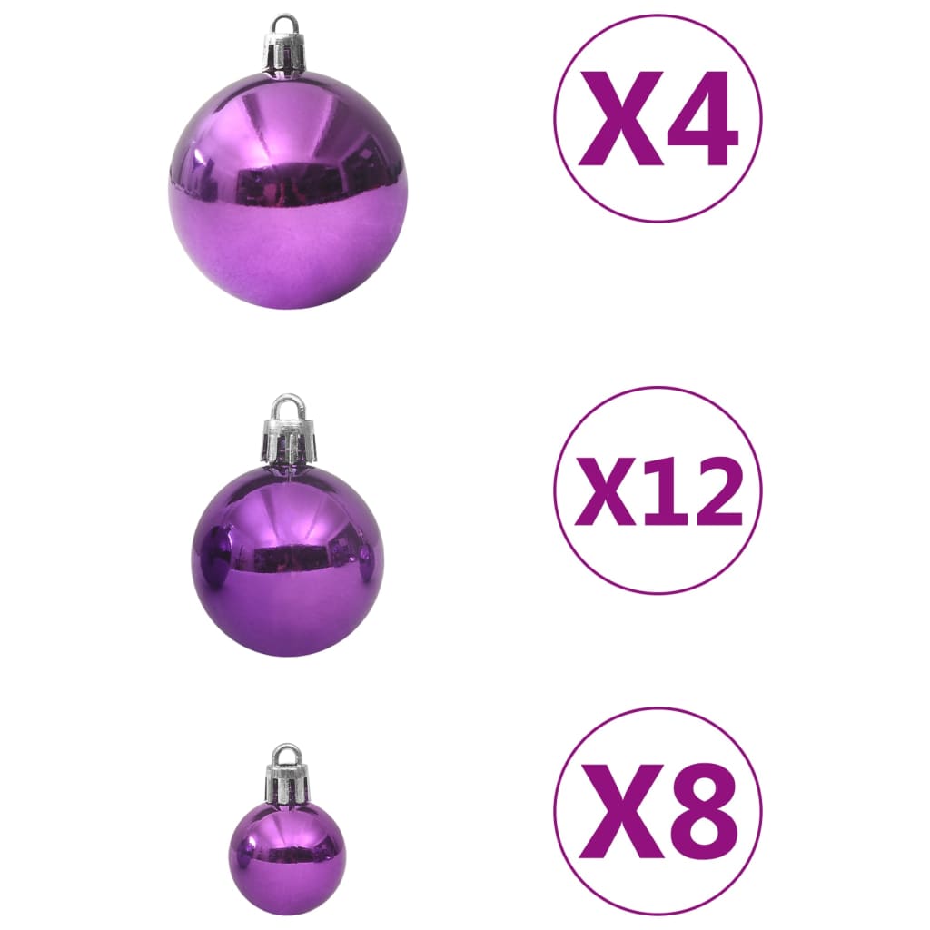 Set Palline di Natale 100 pz Viola - homemem39