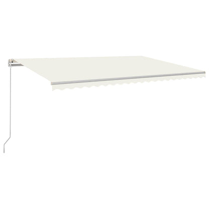 Tenda da Sole Retrattile Manuale 500x350 cm Crema - homemem39