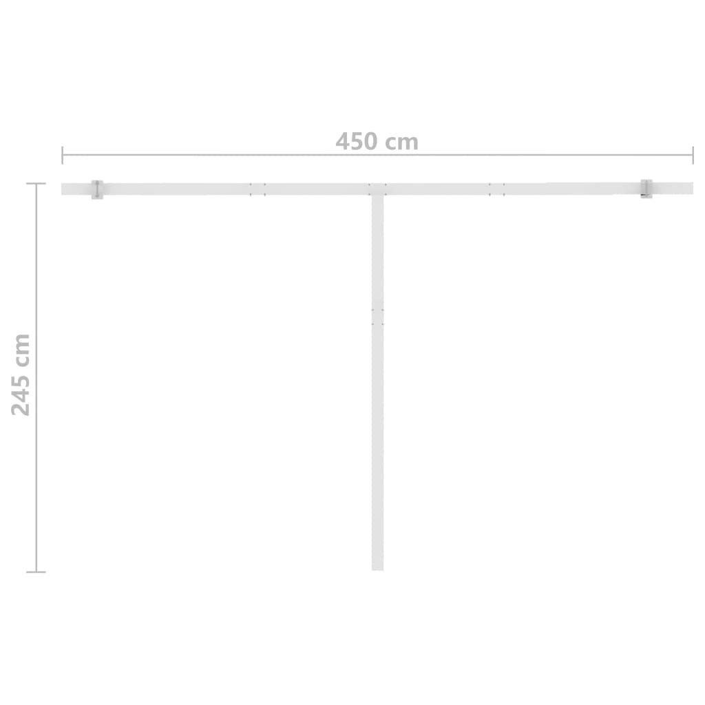 Tenda da Sole Autoportante Automatica 450x300cm Arancio Marrone - homemem39