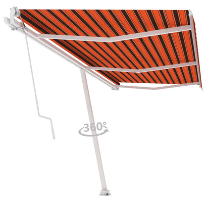 Tenda da Sole Autoportante Automatica 600x300cm Arancio Marrone - homemem39