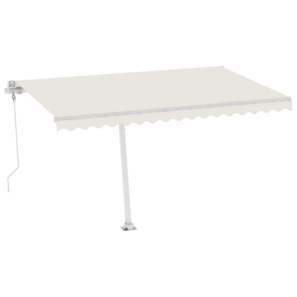 Tenda Automatica con Sensore Vento e LED 450x350 cm Crema - homemem39