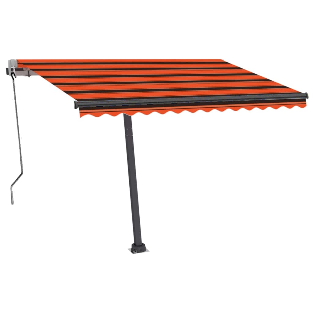 Tenda da Sole Automatica Autoportante 300x250cm Arancio Marrone - homemem39