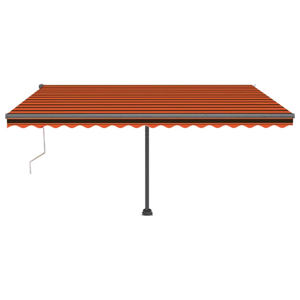 Tenda Automatica Sensore Vento e LED 450x300cm Arancio/Marrone - homemem39