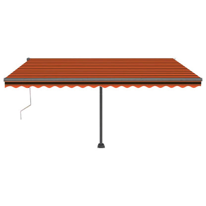 Tenda Automatica Sensore Vento e LED 450x300cm Arancio/Marrone - homemem39