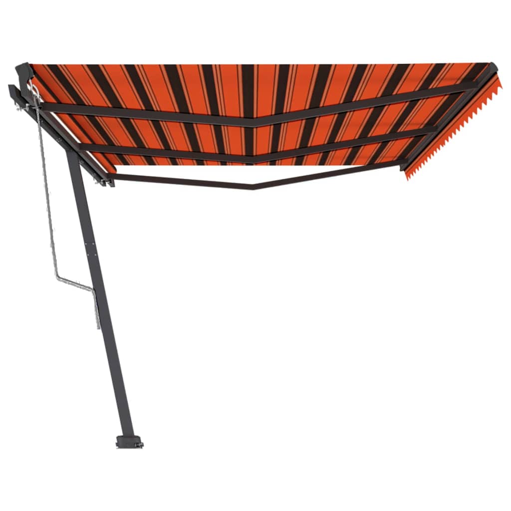 Tenda da Sole Autoportante Automatica 600x300cm Arancio Marrone - homemem39