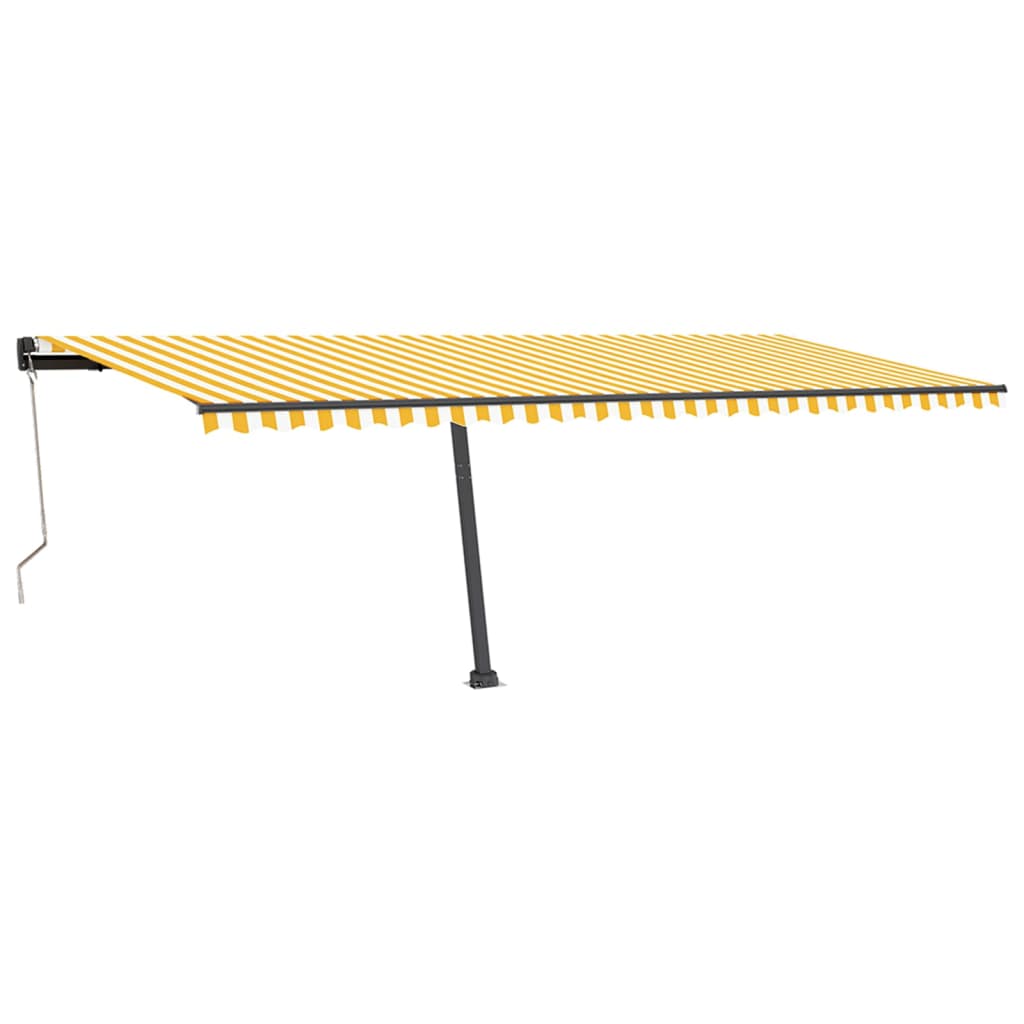 Tenda Automatica con Sensore Vento LED 600x350 cm Gialla Bianca - homemem39