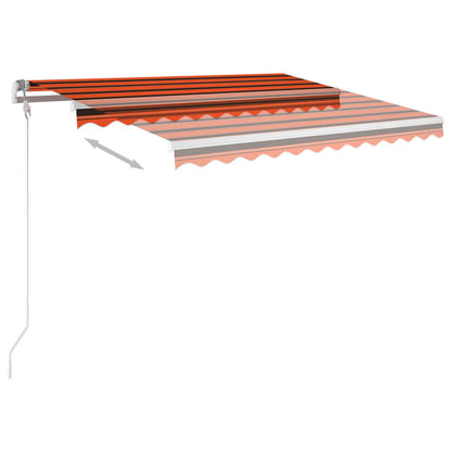 Tenda Retrattile Automatica con Pali 3,5x2,5m Arancio e Marrone - homemem39