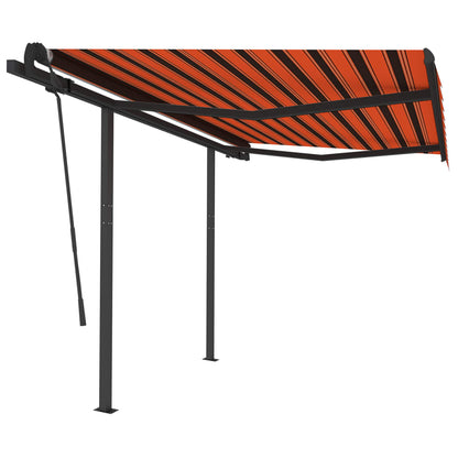 Tenda da Sole Retrattile Automatica 3x2,5cm Arancio Marrone - homemem39