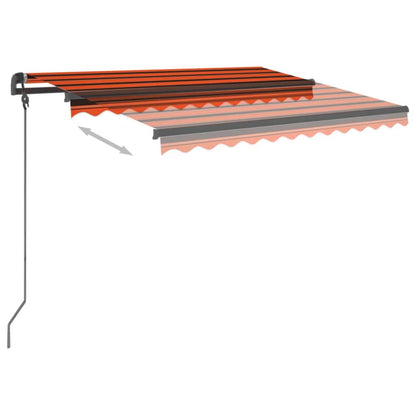 Tenda da Sole Retrattile Automatica 3x2,5cm Arancio Marrone - homemem39