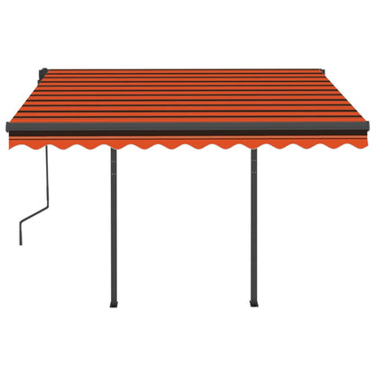 Tenda da Sole Retrattile Automatica 3x2,5cm Arancio Marrone - homemem39