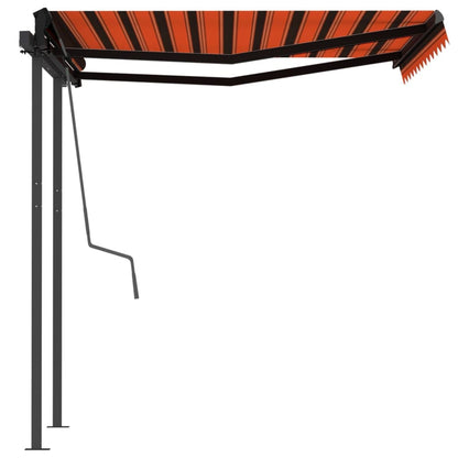 Tenda da Sole Retrattile Automatica 3x2,5cm Arancio Marrone - homemem39