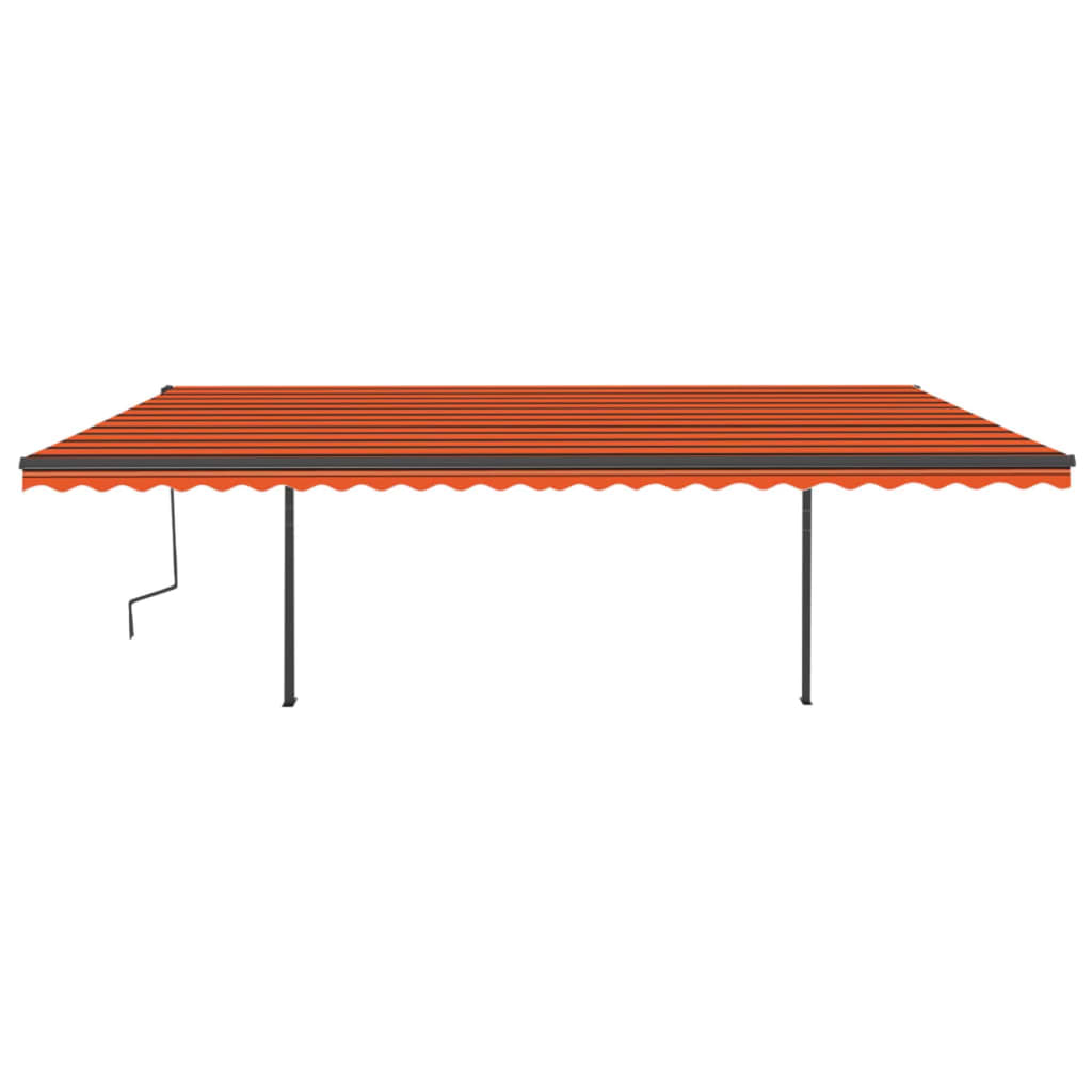 Tenda Automatica con Sensore Vento e LED 6x3 m Arancio Marrone - homemem39