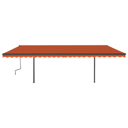 Tenda Automatica con Sensore Vento e LED 6x3 m Arancio Marrone - homemem39