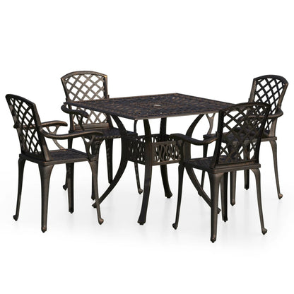 Set da Bistrot 5 pz in Alluminio Pressofuso Bronzo - homemem39