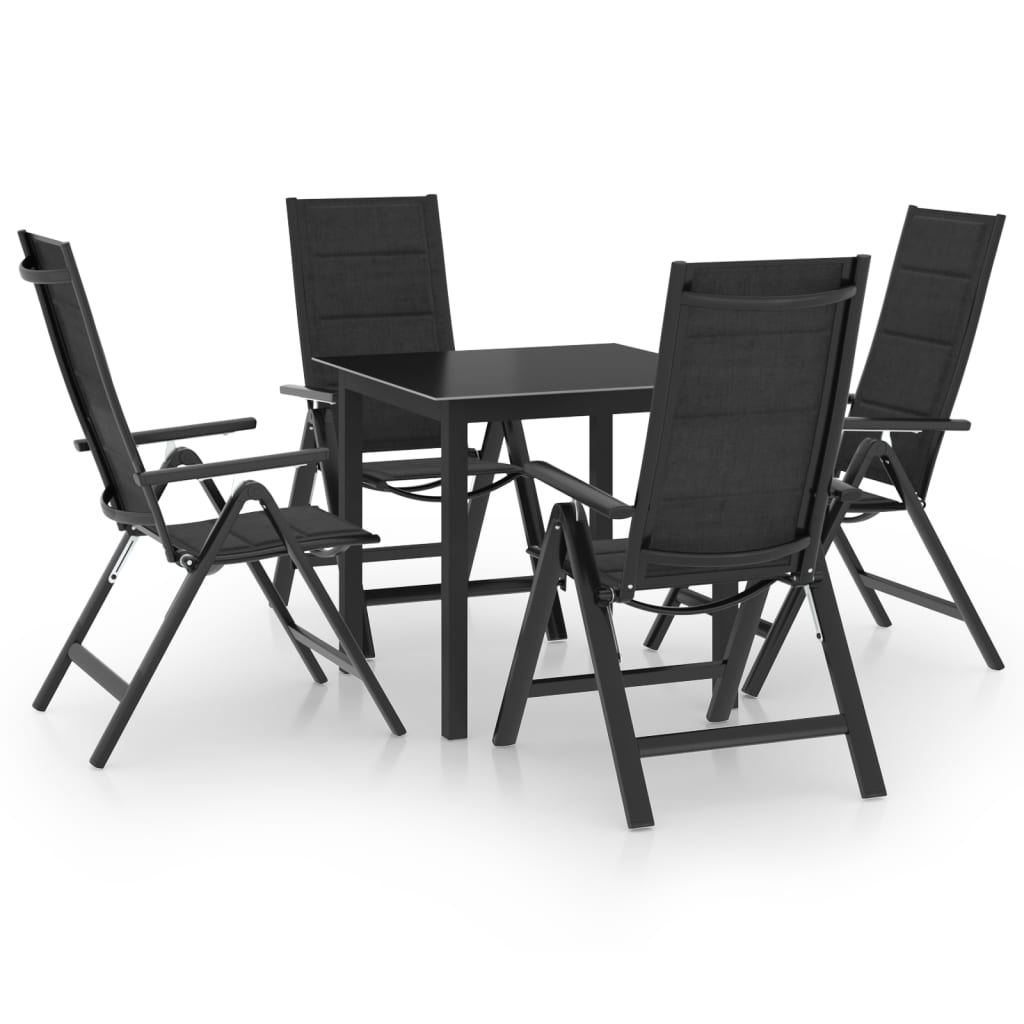 Set Mobili da Pranzo per Giardino 5 pz in Alluminio Antracite - homemem39