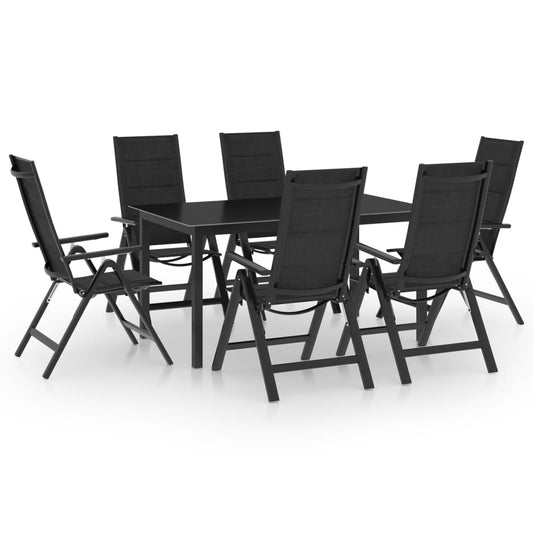 Set Mobili da Pranzo per Giardino 7 pz in Alluminio Antracite - homemem39